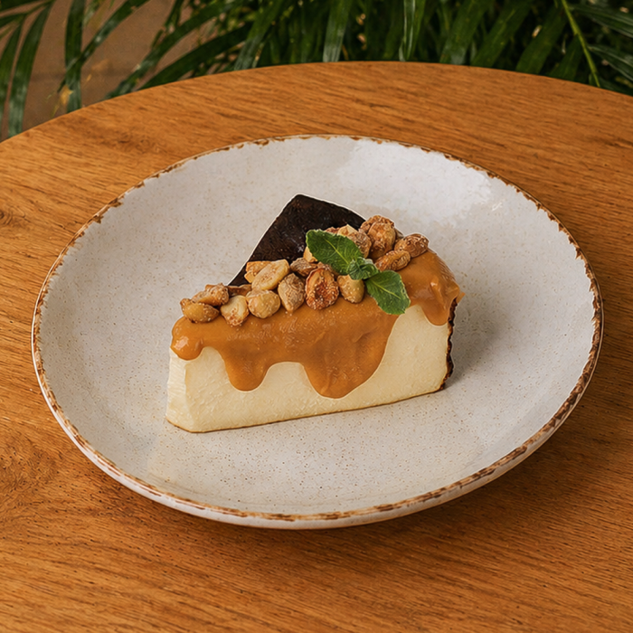 Basque cheesecake with salted caramel